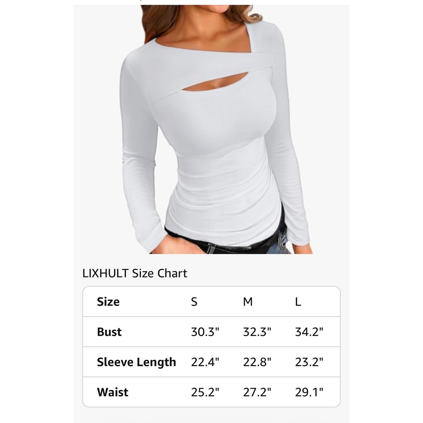 Long Sleeve Shirts Women Ribbed 1 Piece Cutout Tops Fashion Slim Fitted Clothes