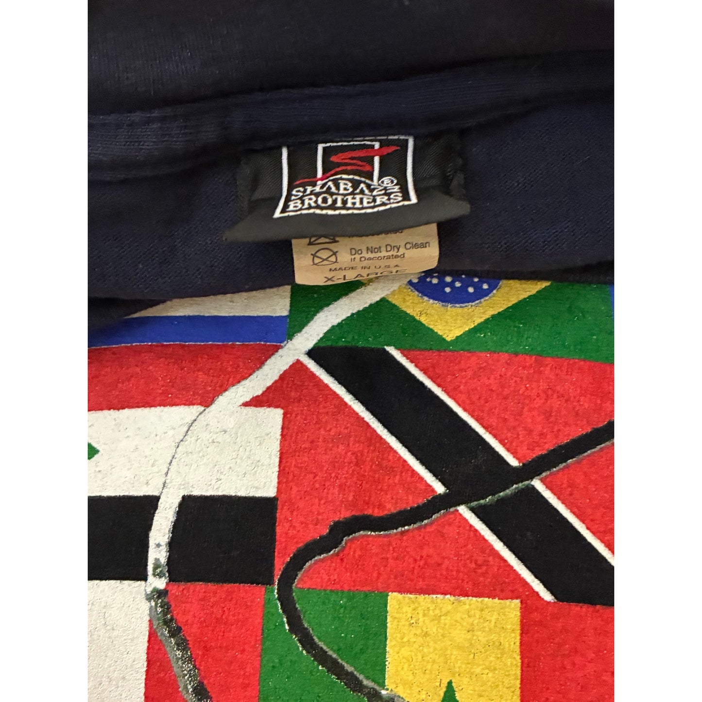 Shabazz Brothers Men’s Shorts Sleeve Navy T-Shirt Size Large