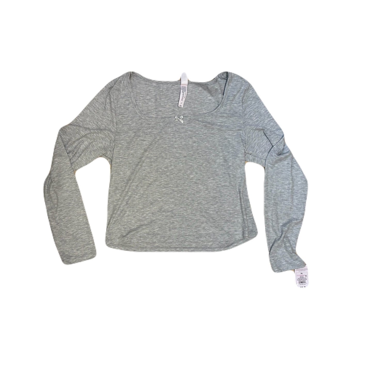 Auden Women’s Long Sleeve Sleepwear Shirt Grey X-Large