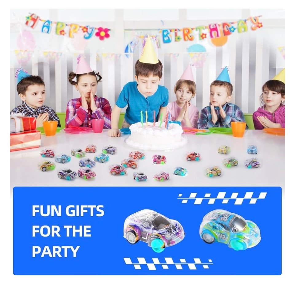50 Pcs Mini Pull Back Cars Set, Pull Back Racing Vehicles for Kids Toddlers, Bulk Toys Party Favors Treasure Box, Classroom Prizes, Pinata Fillers,Goodie Bag Stuffers for Boys Girls