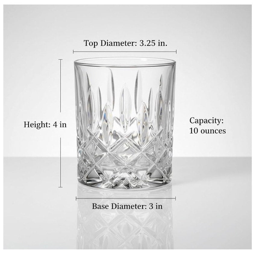Men’s Bar at the Astor Crystal Old Fashioned Glasses, 2-Piece Set – Vintage
