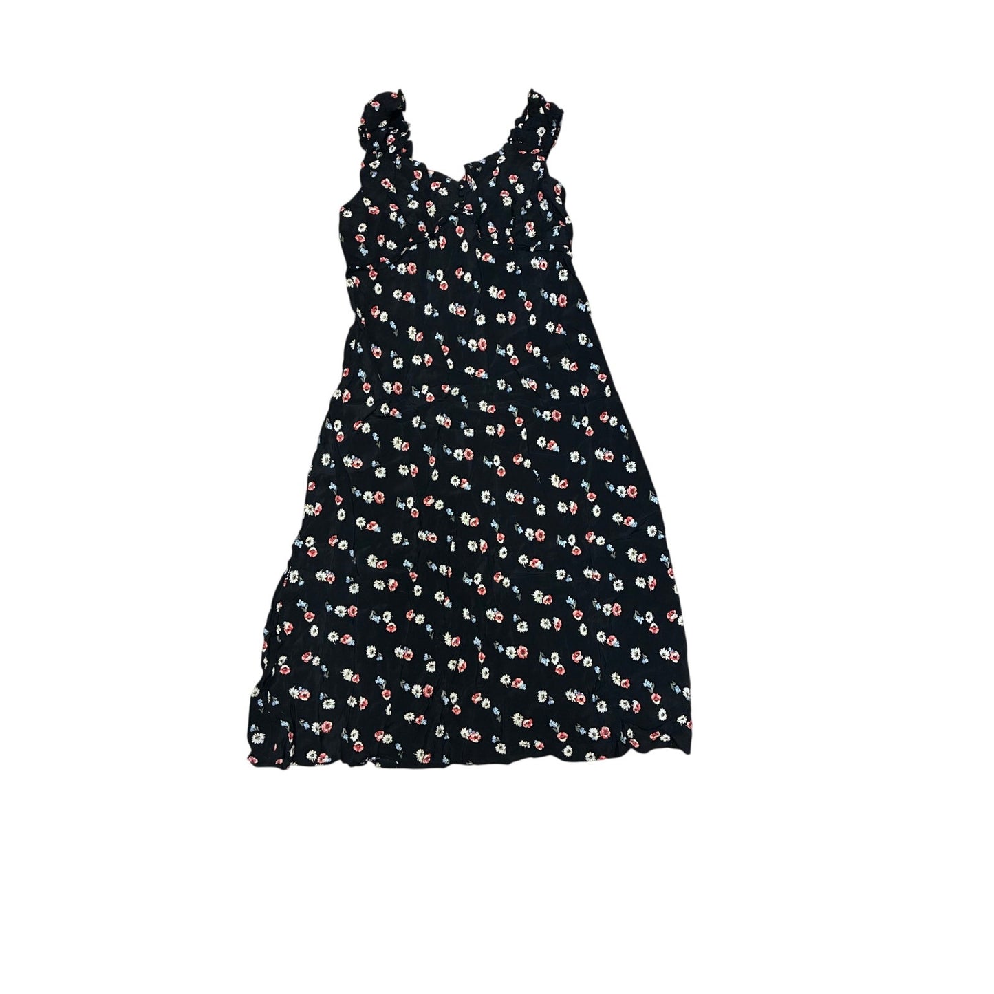 Gap Women’s Black Long Dress With Flowers On Them Size XL