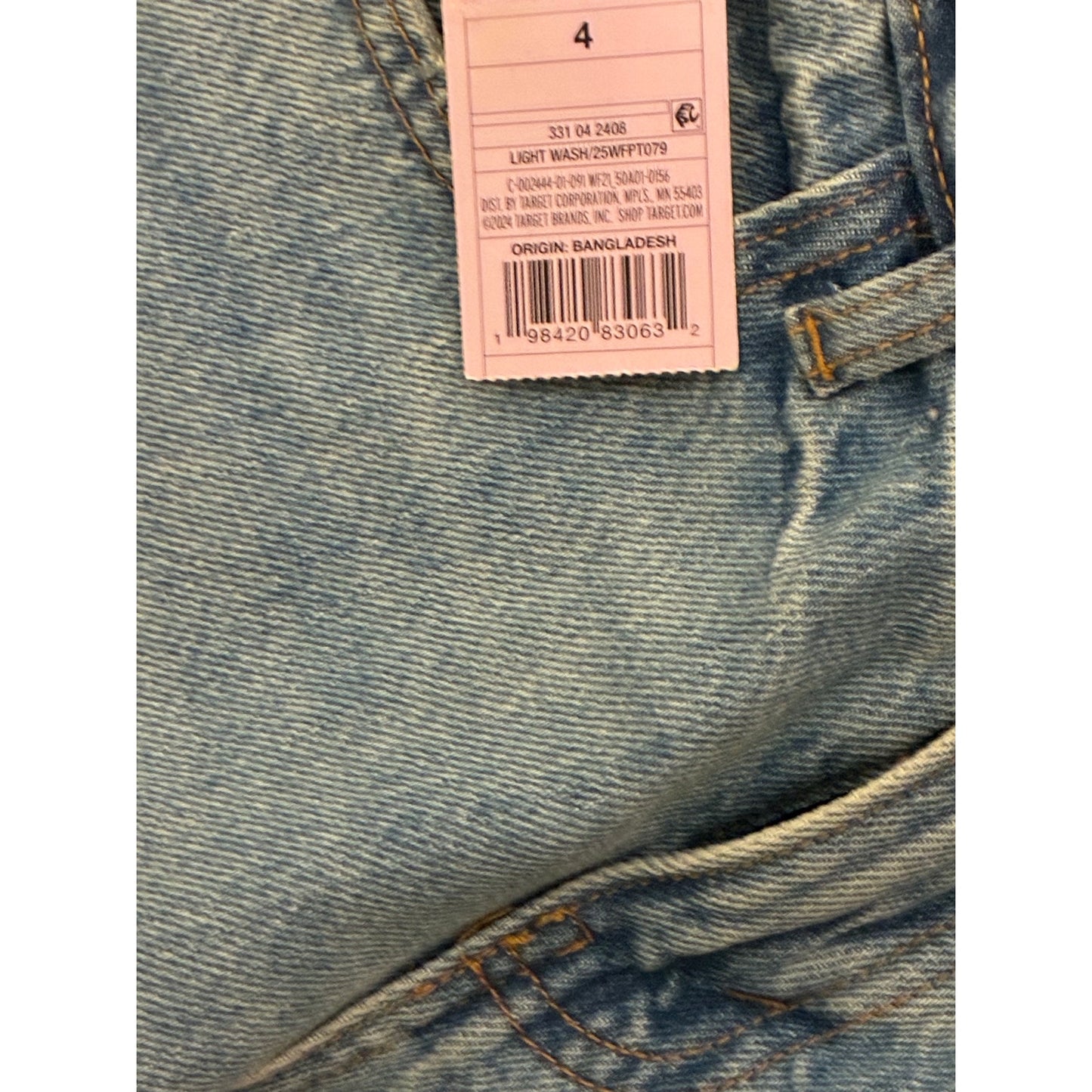 Wild Fable Women’s Mid Rise Straight Retro De Tiro Medio Size 4 Light Blue