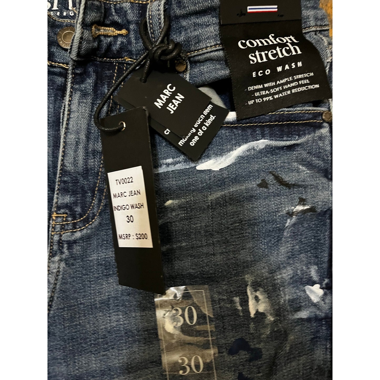Si Tu Veux Marc Jean Indigo Wash Size 30