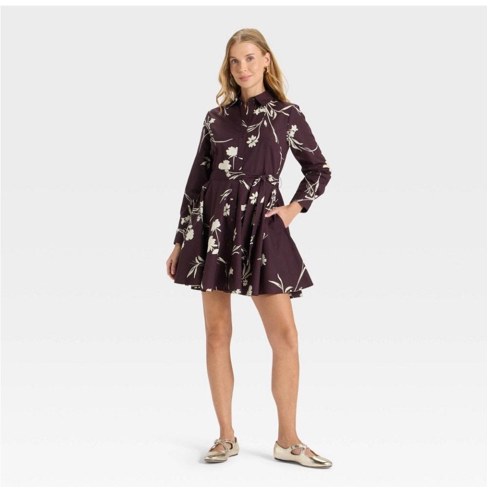 Women's Button-Down Shirt Dress  A New Day