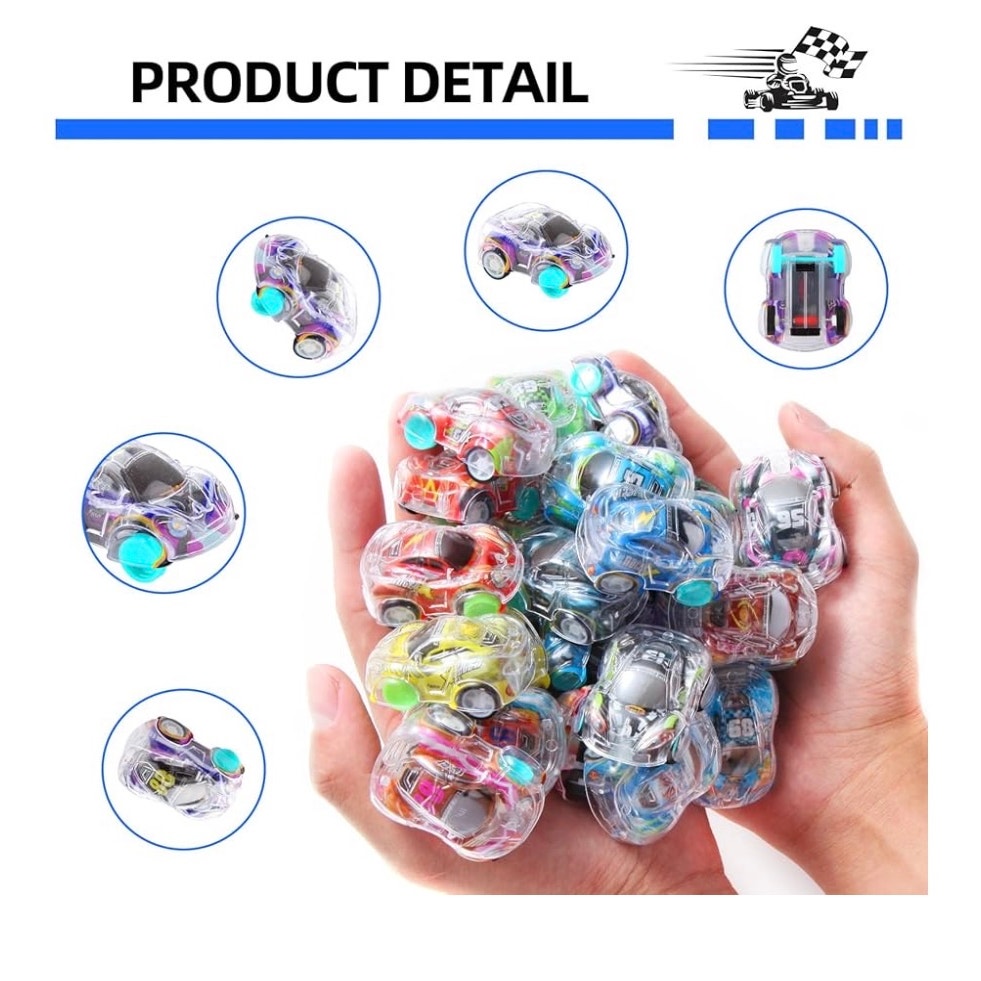 50 Pcs Mini Pull Back Cars Set, Pull Back Racing Vehicles for Kids Toddlers, Bulk Toys Party Favors Treasure Box, Classroom Prizes, Pinata Fillers,Goodie Bag Stuffers for Boys Girls