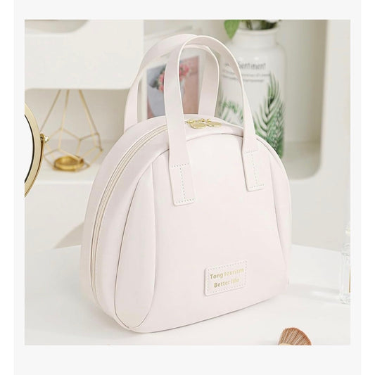 Makeup Bag,Travel Makeup Bag, Cosmetic Bags for Women and Girls White
