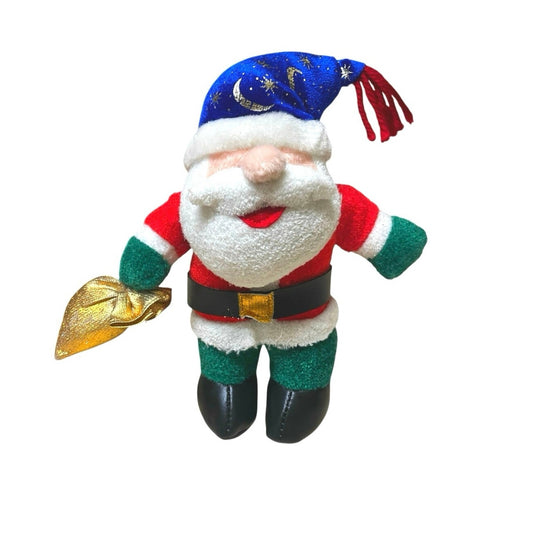 Santa Claus 8” Stuff Animals With Blue Hat
