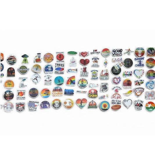 100 Frisbee Golf Stickers New