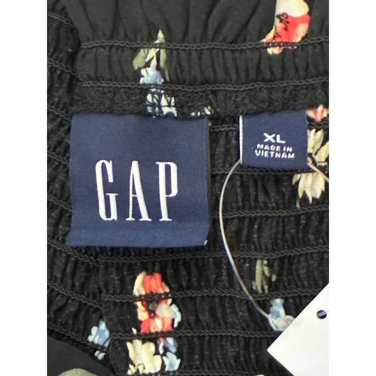 Gap Women’s Black Long Dress With Flowers On Them Size XL