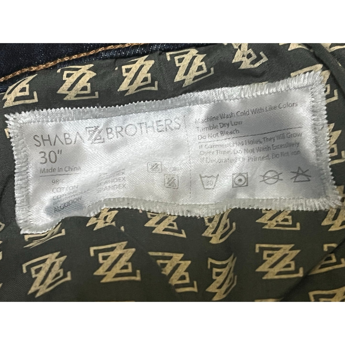 Shabaz Brother Uptown SBC113 Dark Indigo Size 30 Superstack
