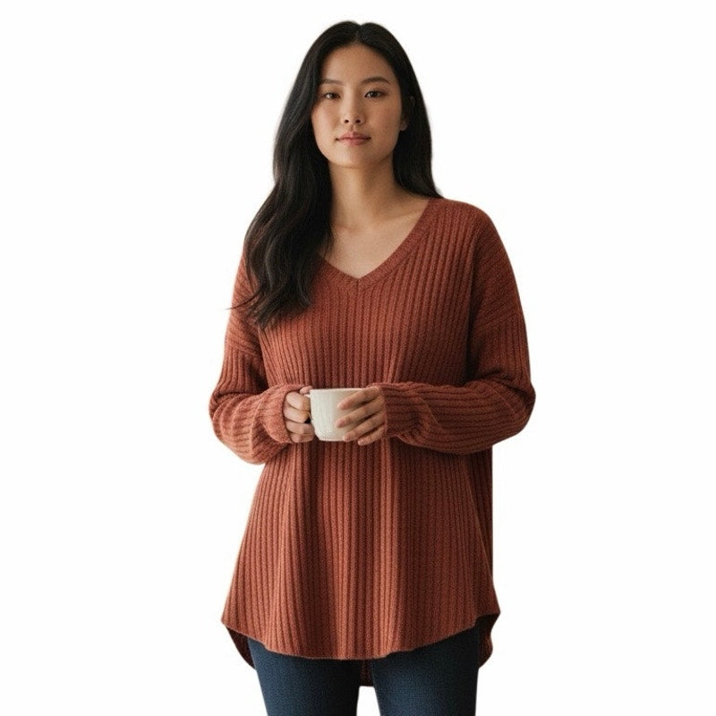 Automet Long Sleeve Burgundy Shirt Size Medium