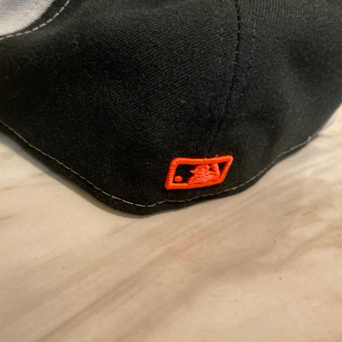 New Era Hat Size 7 5/8 White/Orange/Black