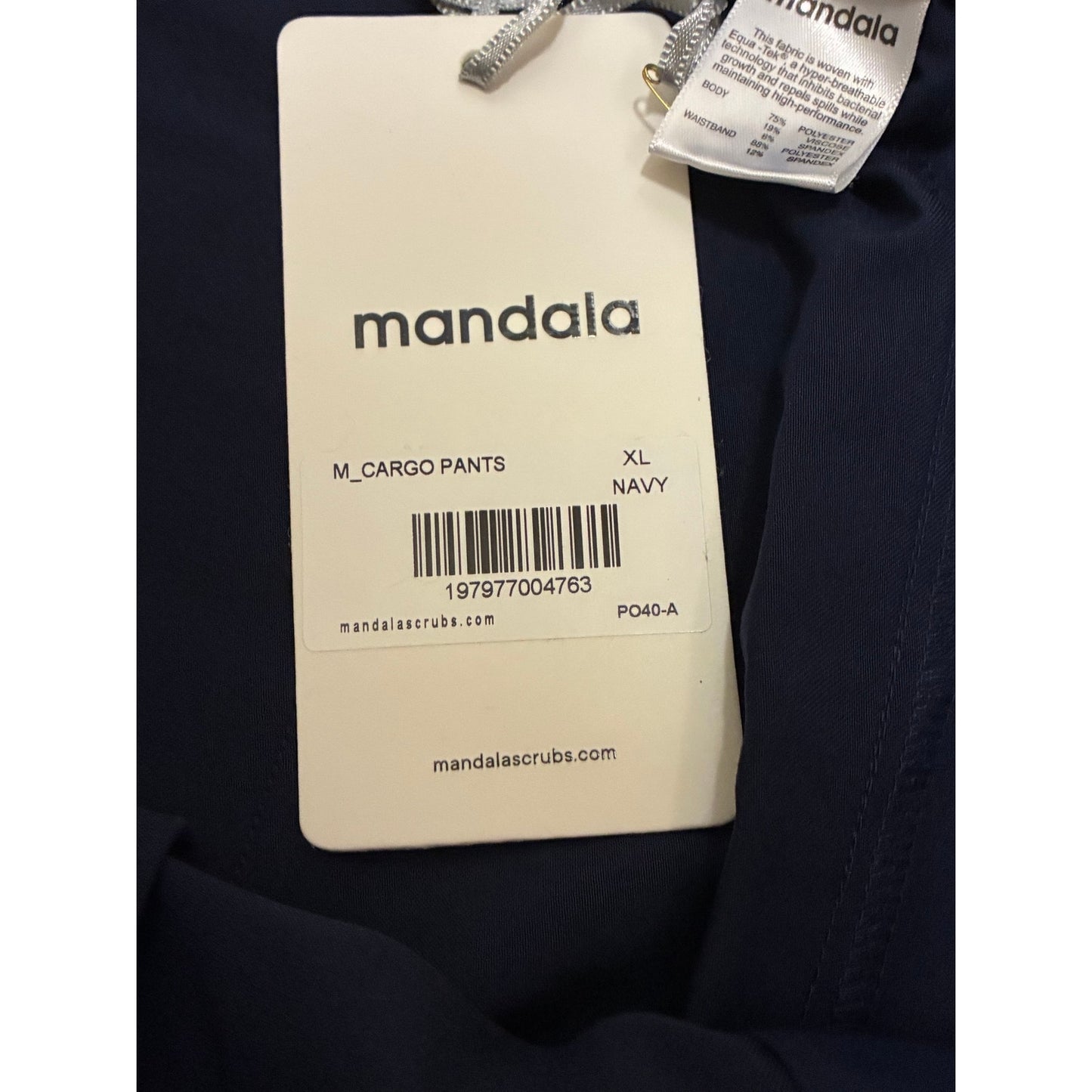 Mandala Men’s Cargo Pants Navy XL 6 Pockets New