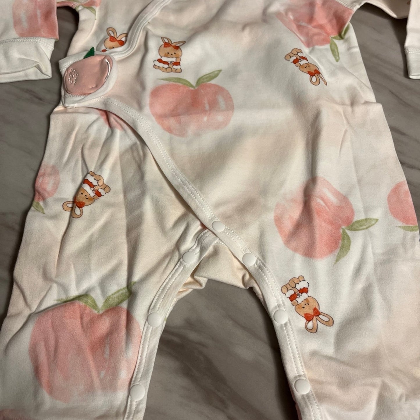 Baby White $ Pink Onesie Size 3-6