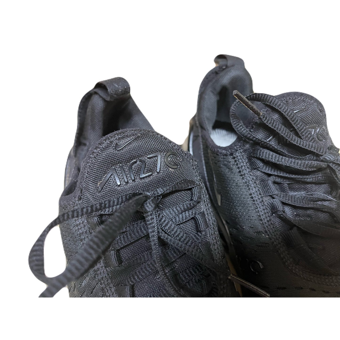 Nike Air Max 270 (GS)  Men’s Triple Black Running Shoes , Sneakers Size 8