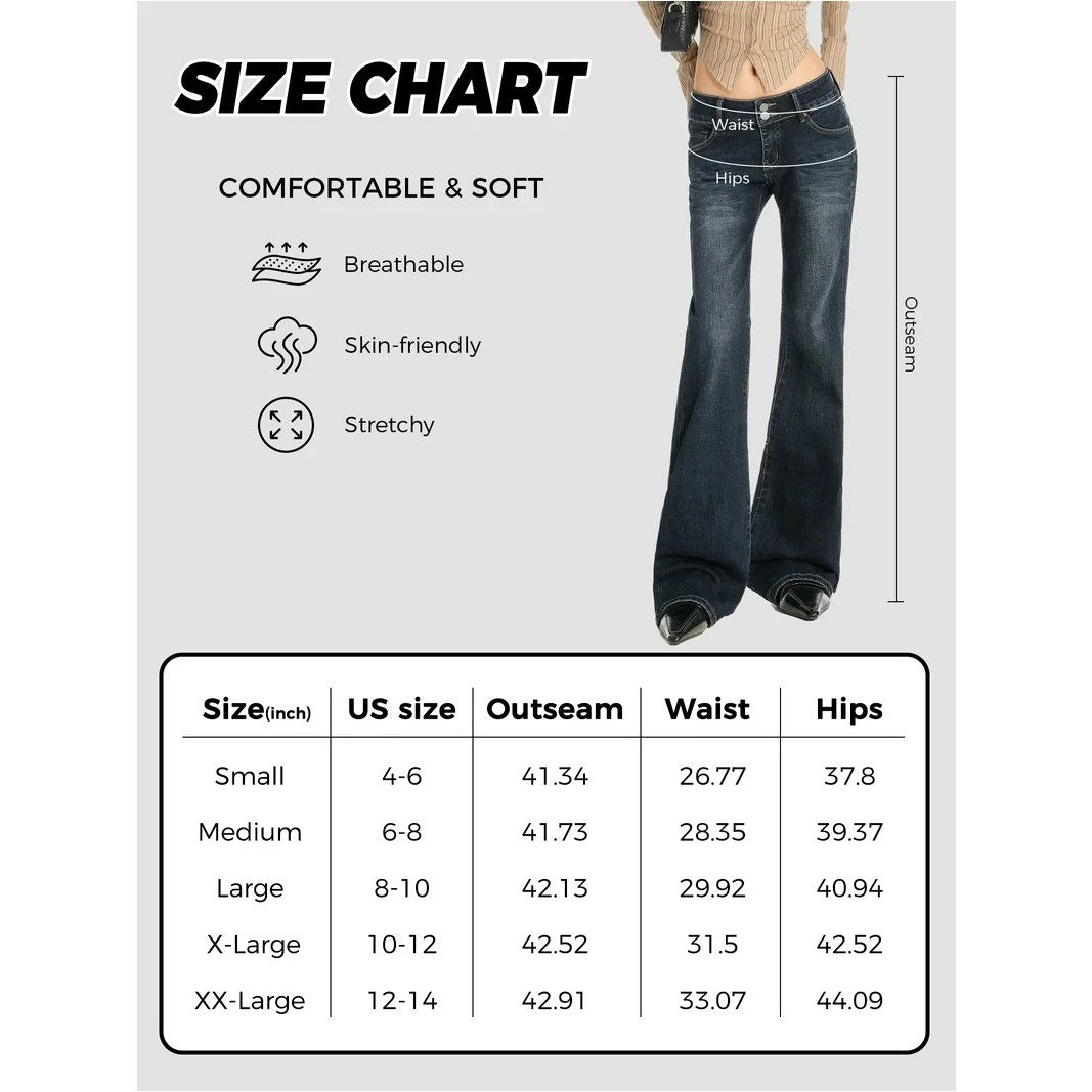Emmiol Stretchy Denim Pants Blue Medium New Women’s