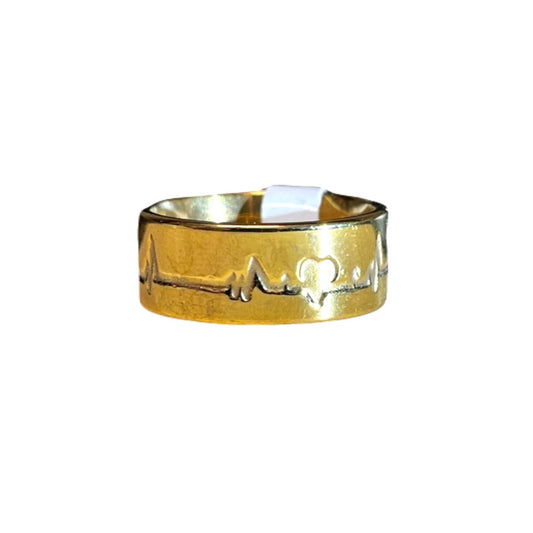 Heartbreak Carved Stainless Gold Ring