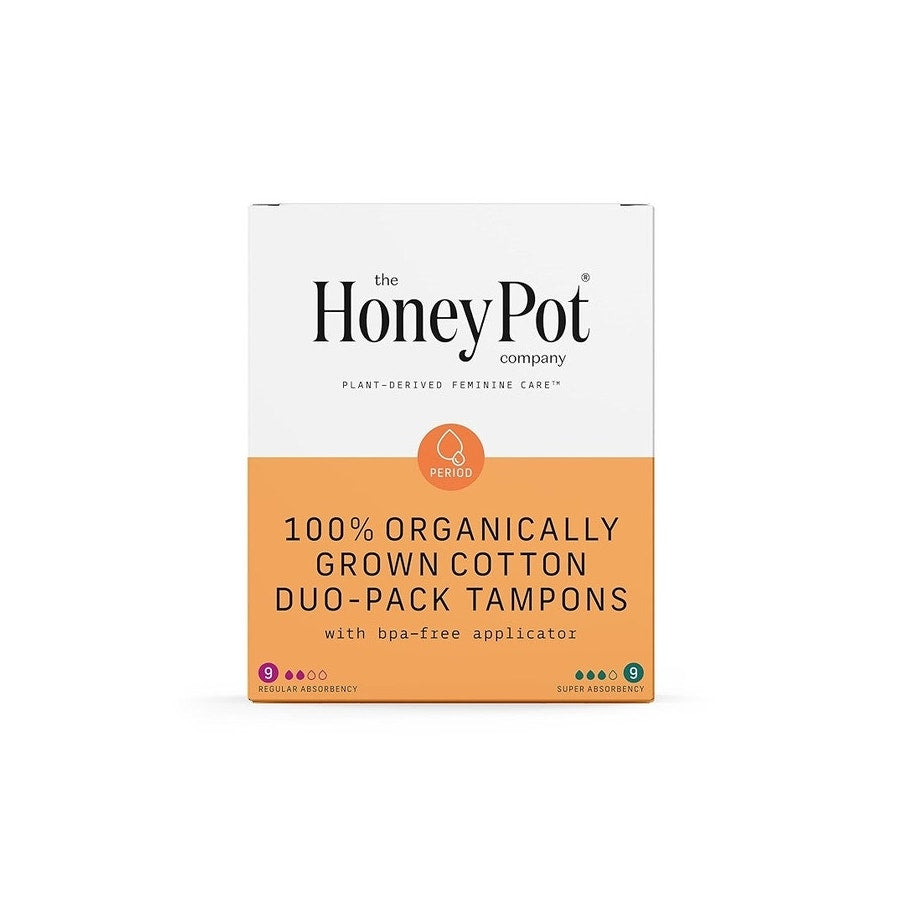The Honey Pot Company - Multipack -100% Organic Cotton Core Tampons w/Bio Plastic Applicator
