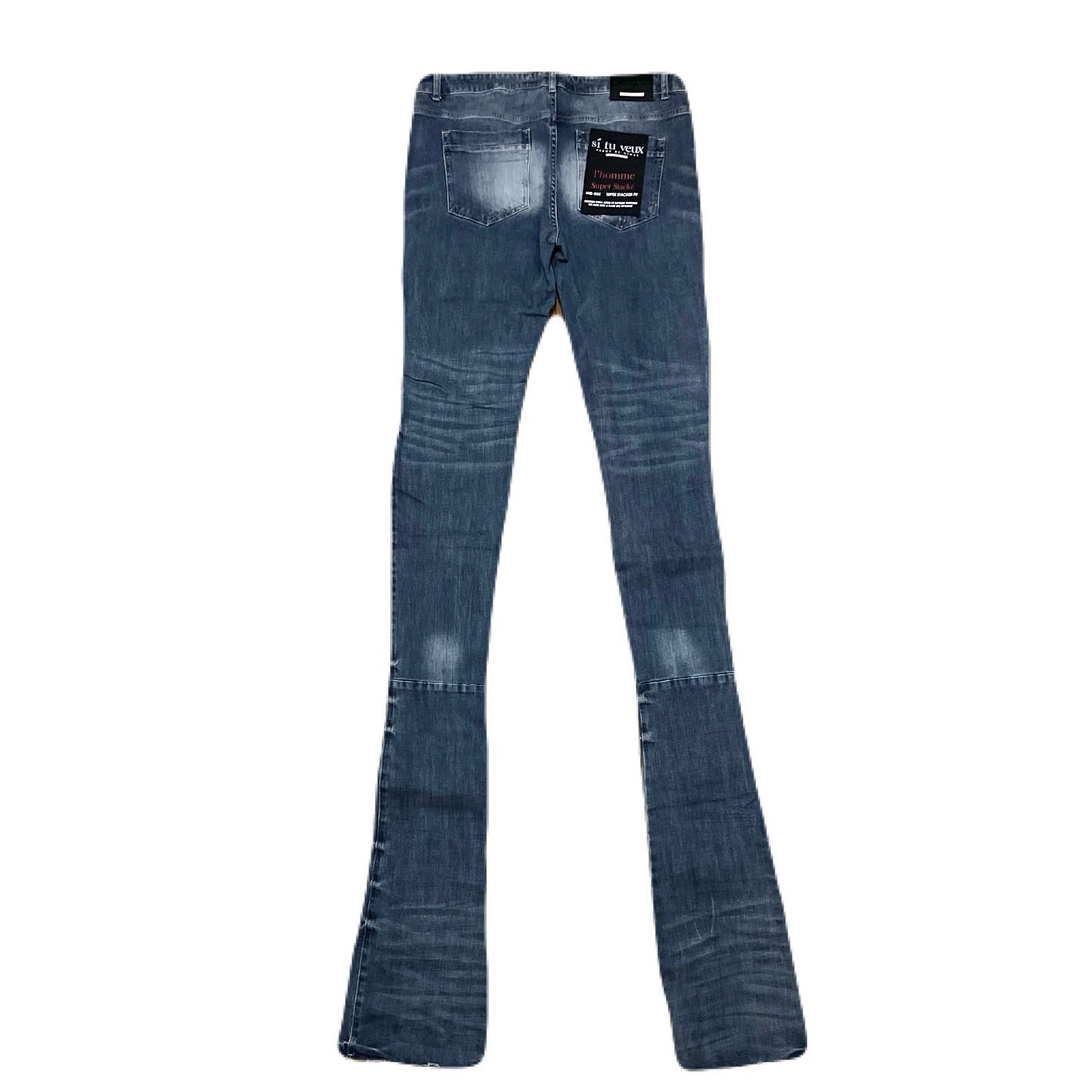Si Tu Veux Brutini Jeans Indigo Wash Superstack Men’s Size 38