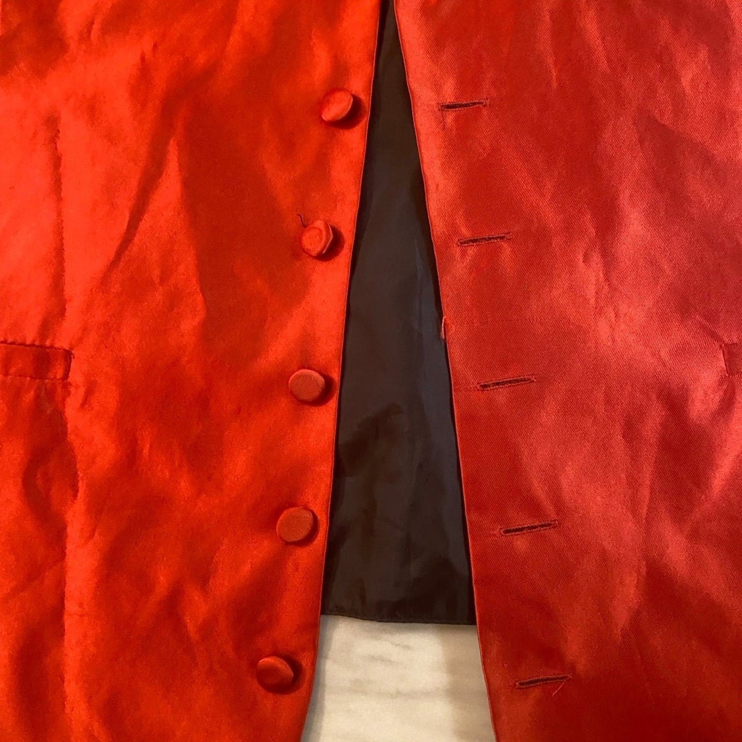 Tuxedo vest red and black