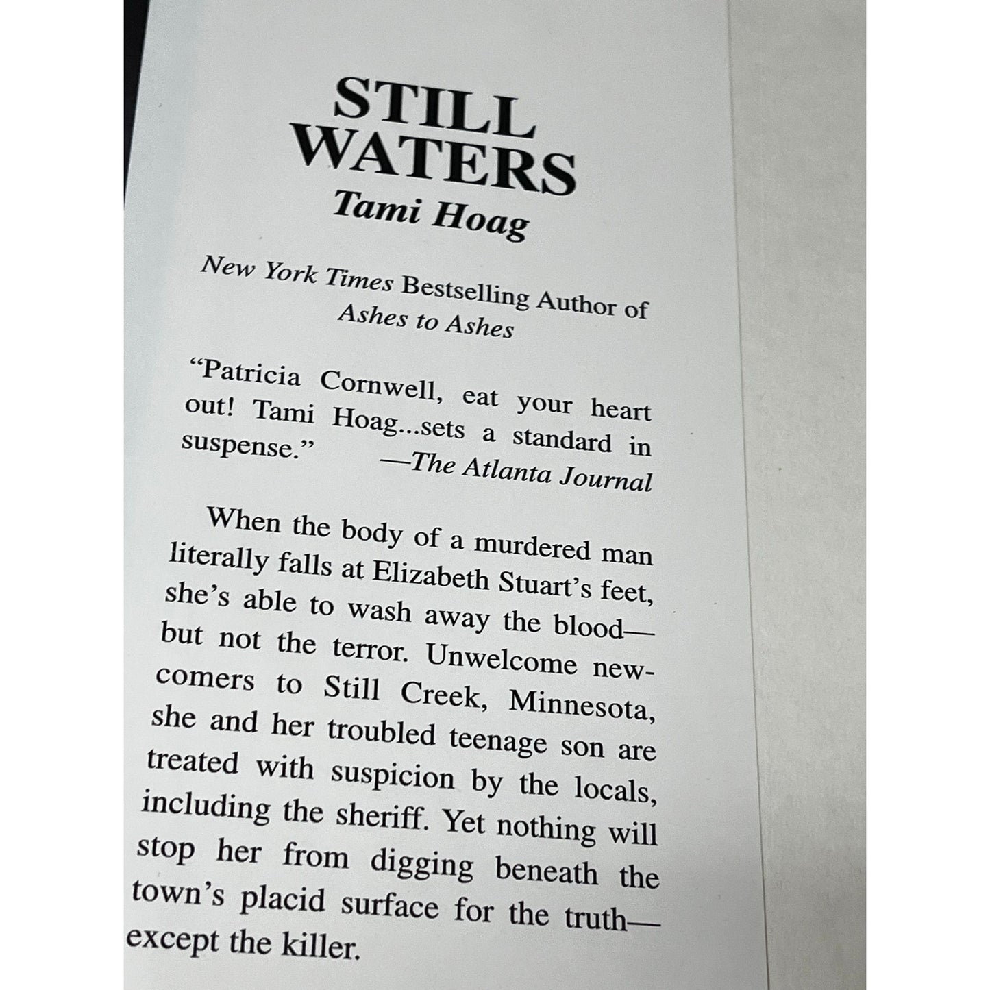 Tami Hoag Still Waters HardCover Book