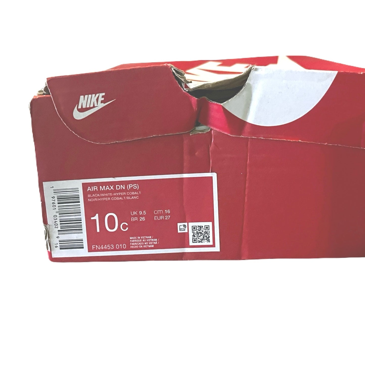Air Max DN Black/White - Hyper Cobalt Size 10C FN4453 010