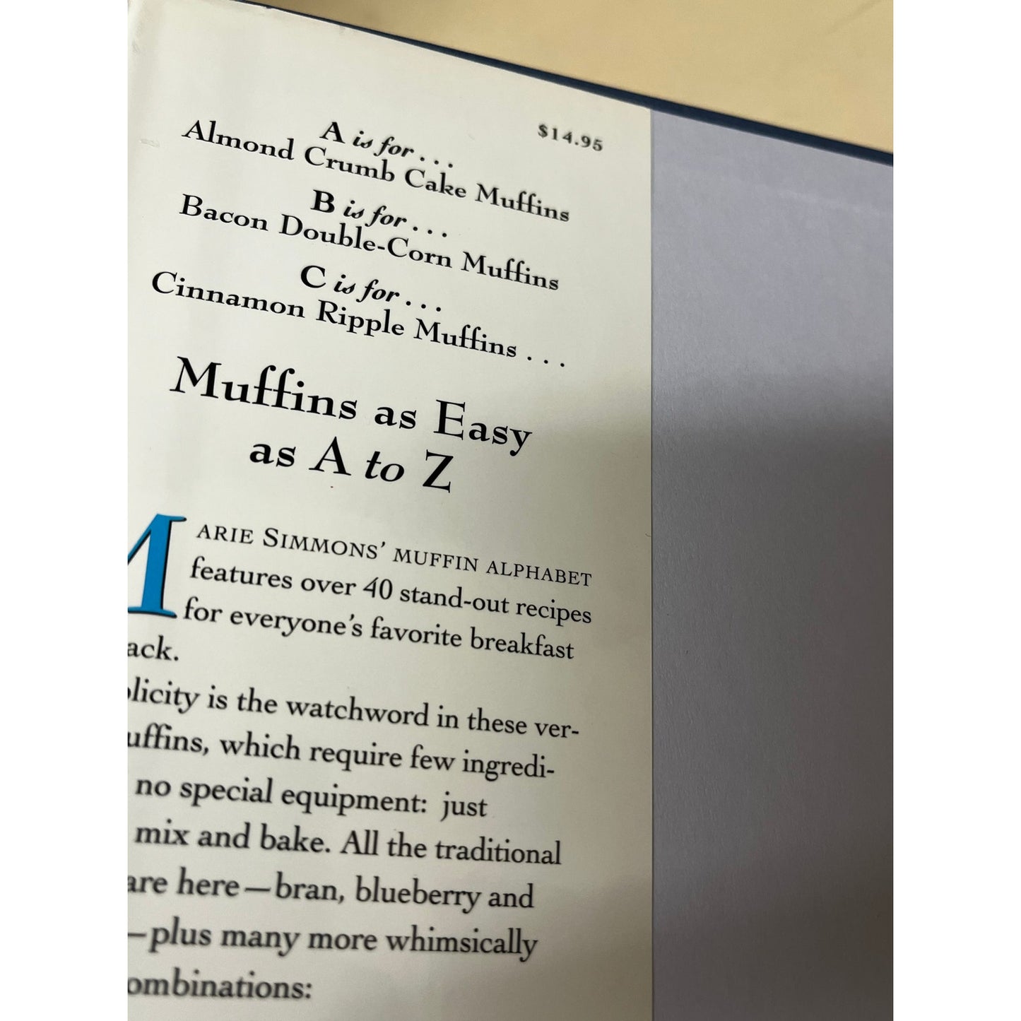 Muffins A to Z (The A to Z Cookbook Series) by Marie Simmons (October 1, 1995) Hardcover