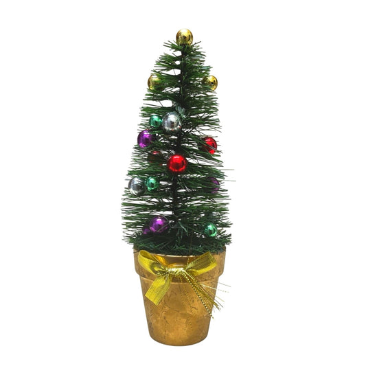 vintage-style green bottle brush 10” Christmas tree