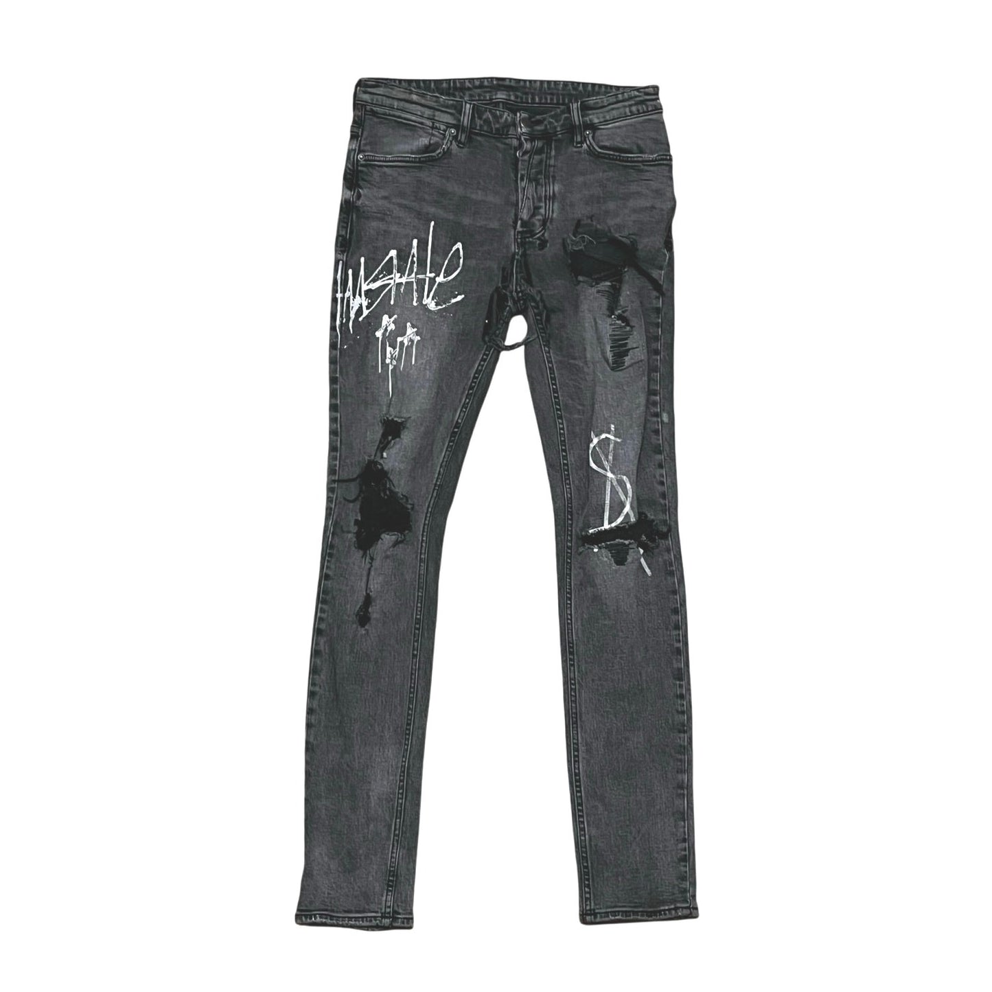 Ksubi Men’s Jean’s With Holes On The knees as decoration