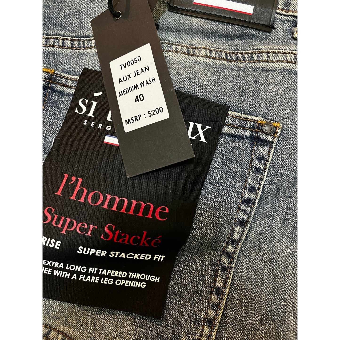 Si Tu Veux Alix Jean Medium Wash Size 40 New