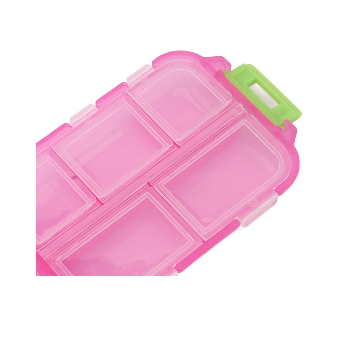 Pill Case,Pill Organizer,10 Compartments Buckle Lock Weekly Portable Medicine
