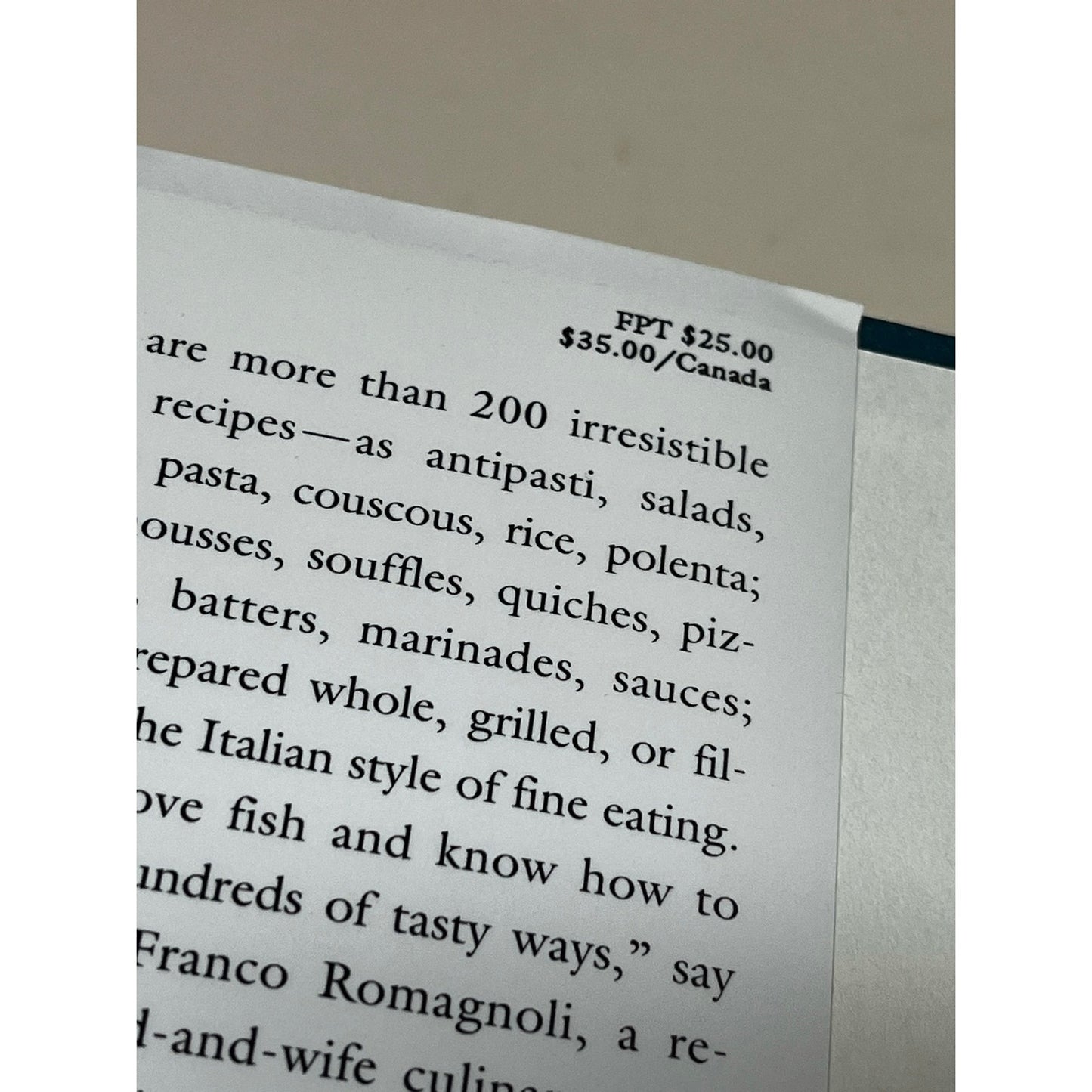 The Romagnolis' Italian Fish Cookbook: A Large Embrace and a Light Touch