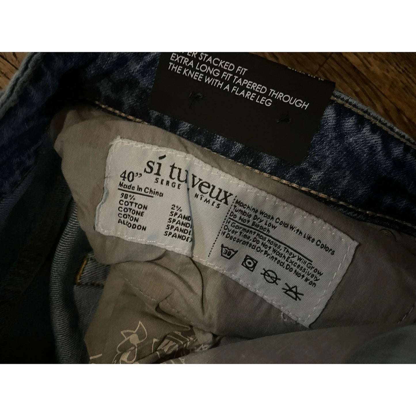 Si Tu Veux Superstack Arthur Jean Indigo Bleach Size 40