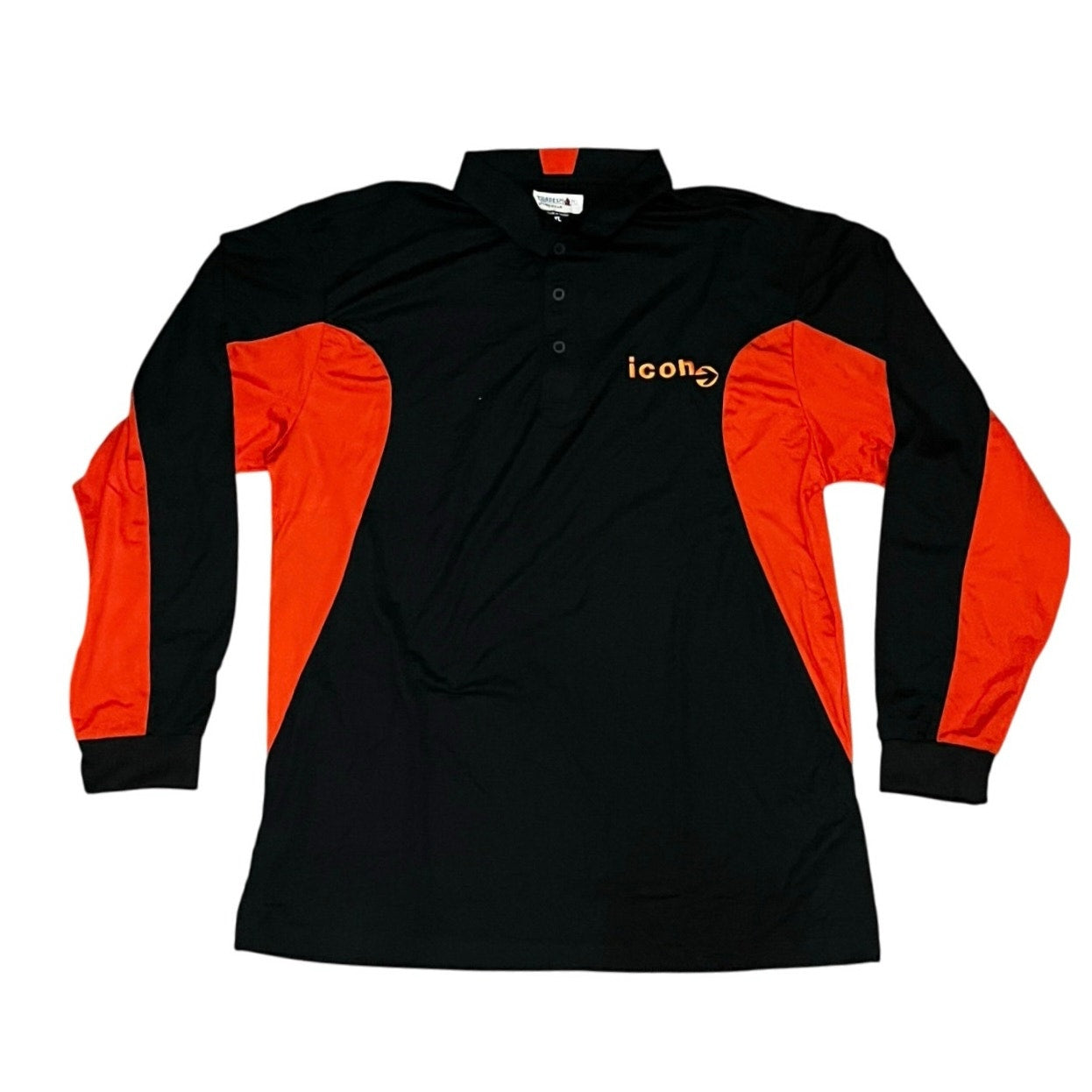Icon Short Sleeve Black & Orange T-Shirt Size XL