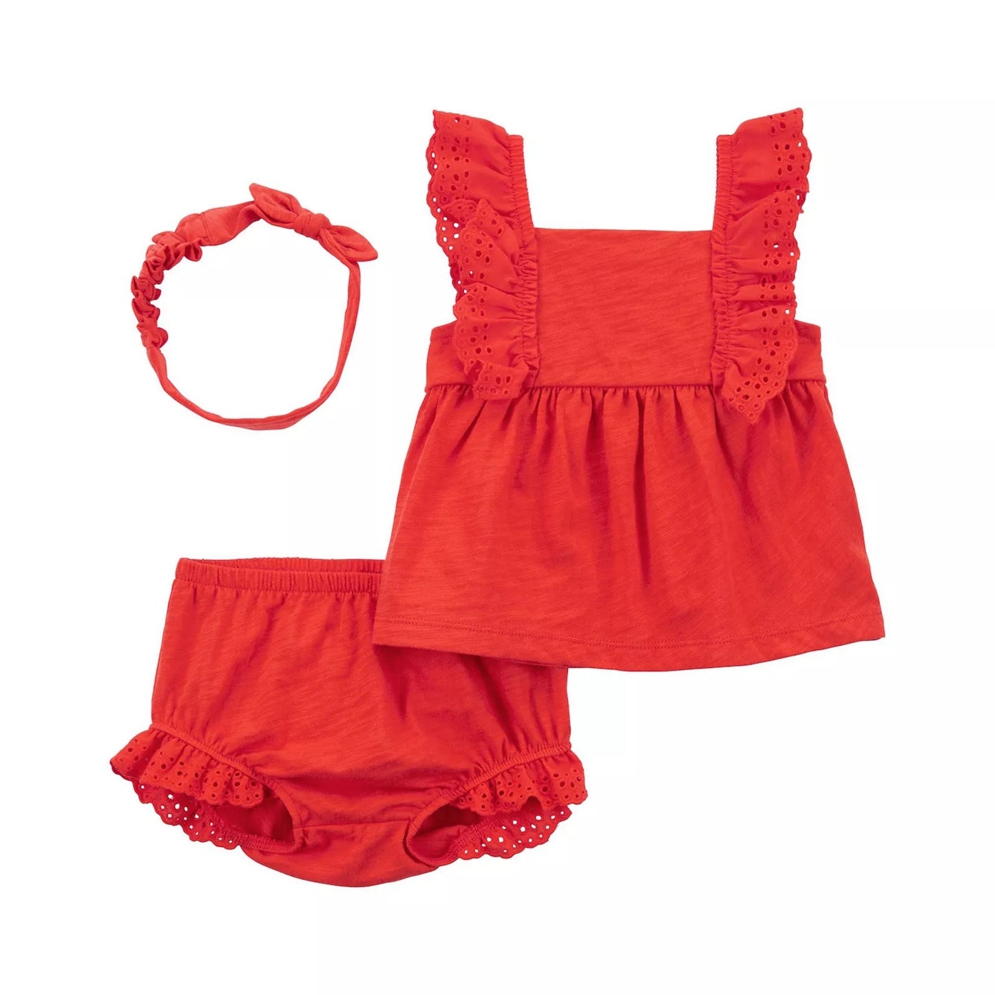 Baby Girl Carter's 3-Piece Bubble Short, Top, and Headband Set Size 18 M