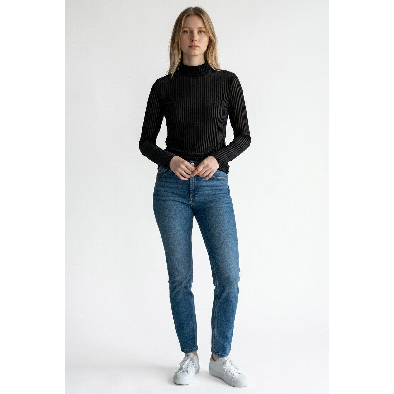 Monki Black Women’s Long Sleeve Size Small