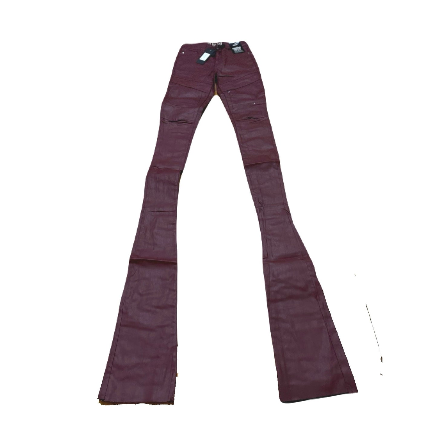 Si Tu Veux Gordon Jean’s Burgundy Wax Superstack  Size 36