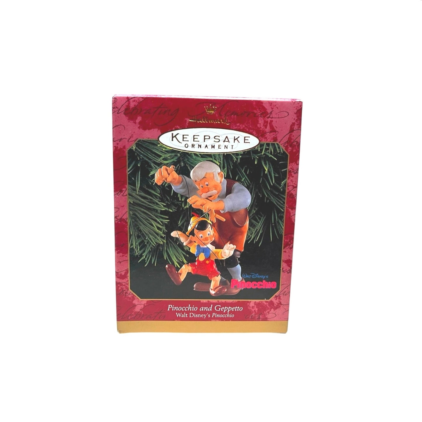 1999 Pinocchio and Geppetto Disney Hallmark Keepsake Ornament