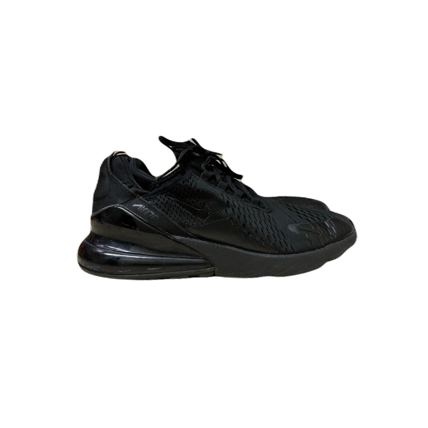 Nike Air Max 270 (GS)  Men’s Triple Black Running Shoes , Sneakers Size 8