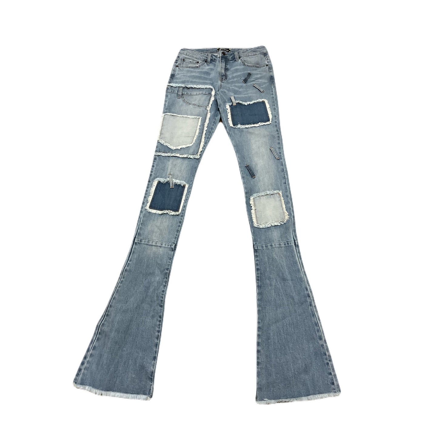 Doctrine Superstacks Men’s Jean’s With Patches On Them Like New