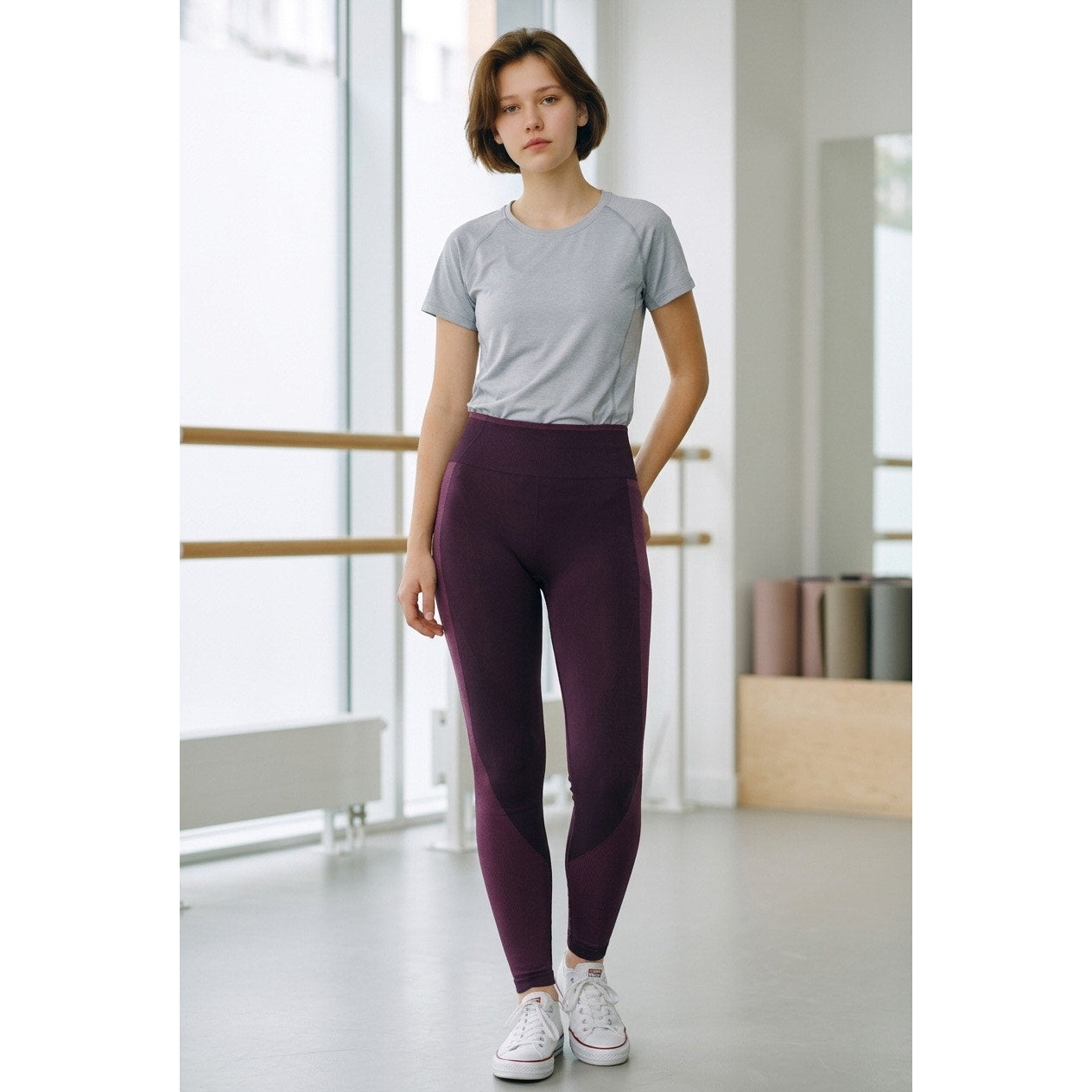 Pink Burgundy Women’s Leggings Size Small