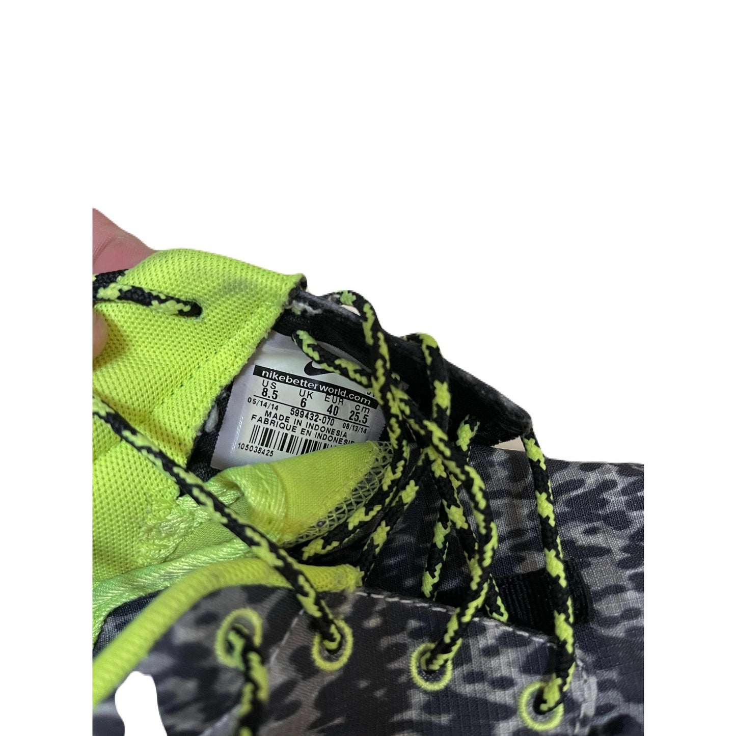 2014 Nike Women’s Rosherun Print Shoes, Sneakers Cool Grey, Wolf, Volt Size 8.5