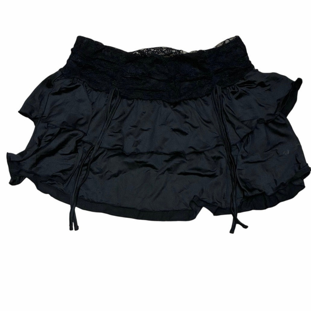 Avidlove Women's Pleated Mini Skirt Lace High Waisted Ruffles. Size XL