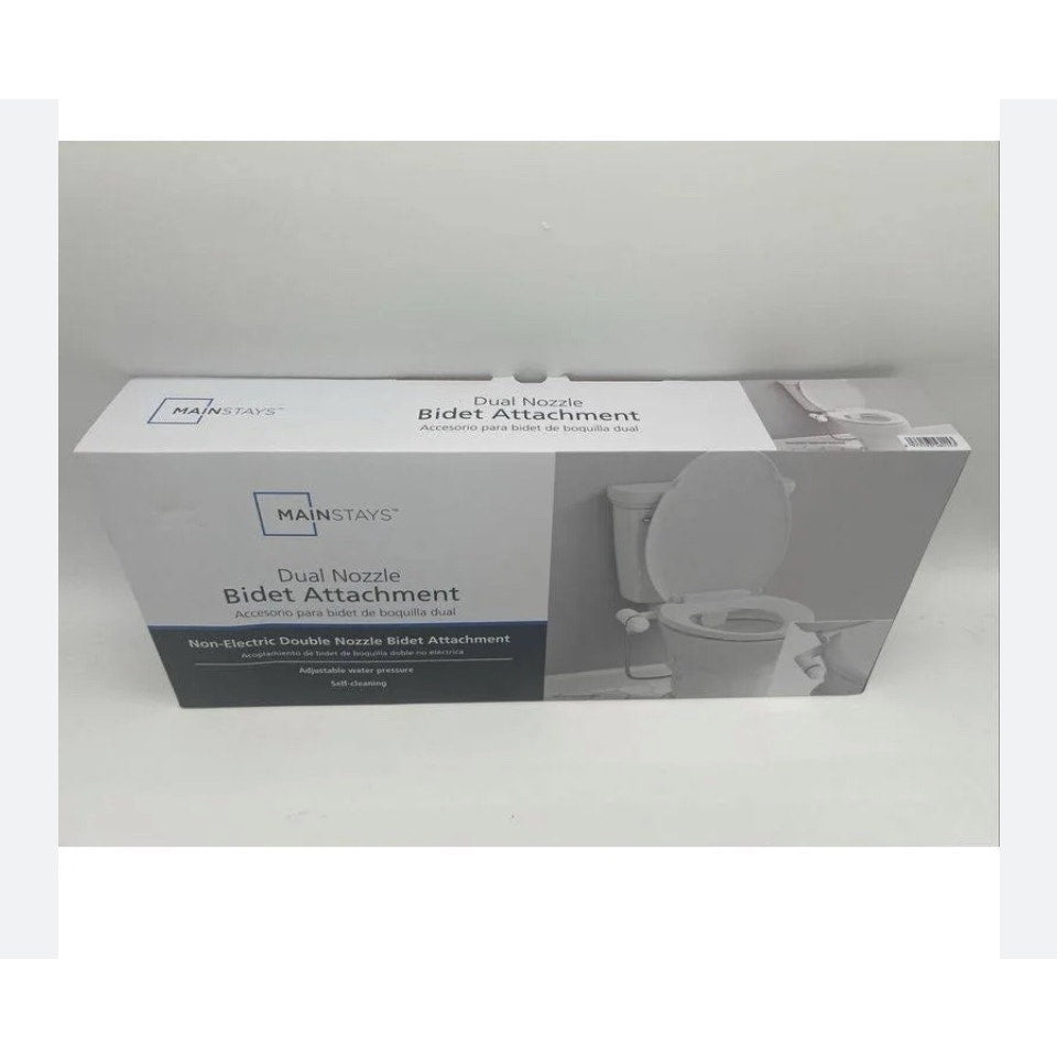 Mainstays Dual Nozzles Bidet Attachment with Self Cleaning