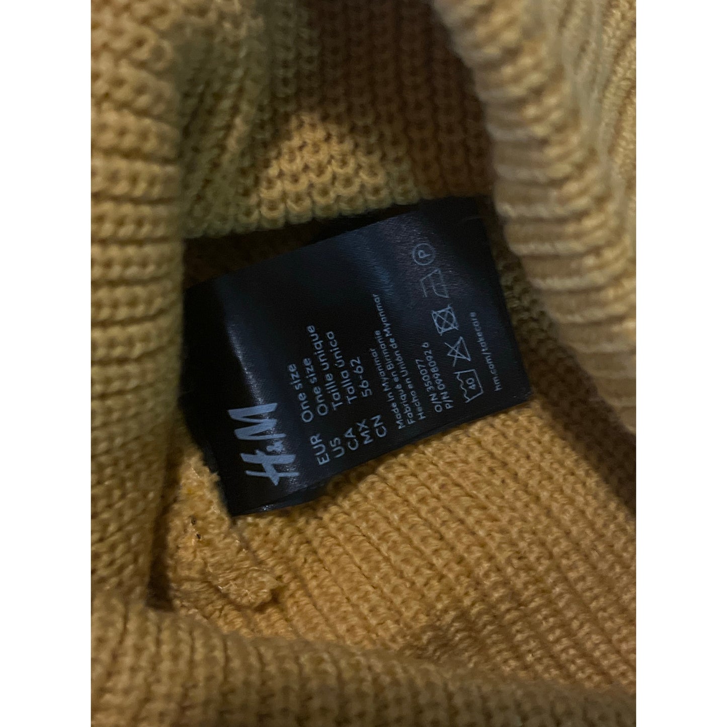 H & M Mustard Beanie Hat