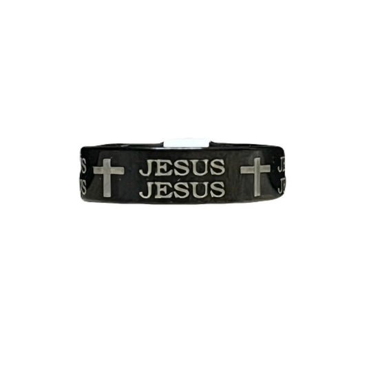Black Jesus Stainless Steel Men’s Ring Size 18