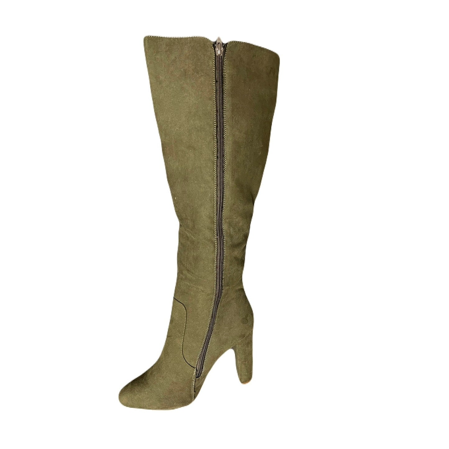 Just Fabulous Olive Green Long Boots Size 8.5