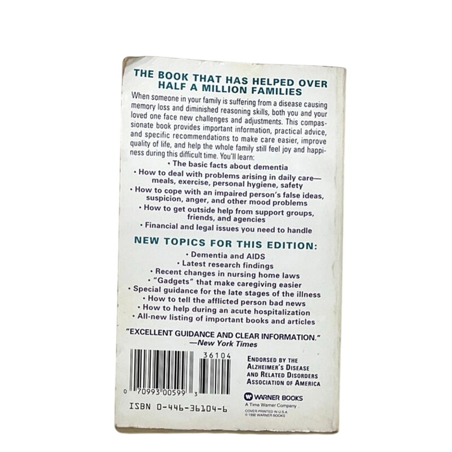 The 36-Hour Day: A Family Guide to Caring for Persons with Alzheimer Disease