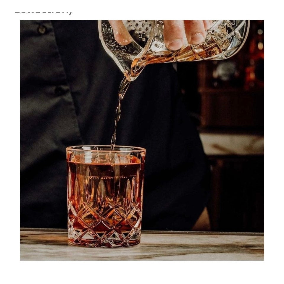 Men’s Bar at the Astor Crystal Old Fashioned Glasses, 2-Piece Set – Vintage